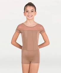 Illusion Neckline Boy-Cut Leotard